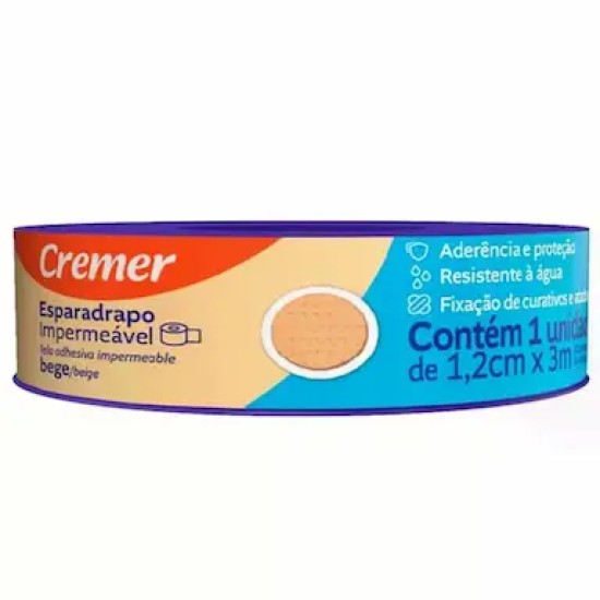 FITA MICROPOROSA CREMER BEGE 1,2CM X 4,5M