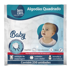 ALGODAO QUADRADINHO BEM CARE COM 250 UND
