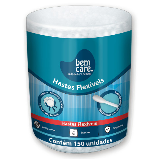 HASTES FLEXIVEIS BEM CARE FLIP TOP COM 150 UND