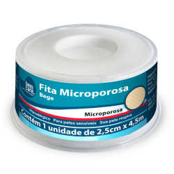 FITA MICROPOROSA BEM CARE BEGE 2,5CM X 4,5M