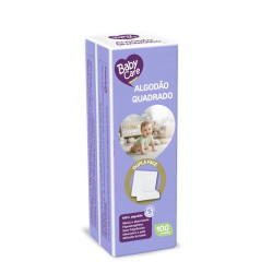 ALGODAO QUADRADO BABY CARE DUPLA FACE COM 100 UND