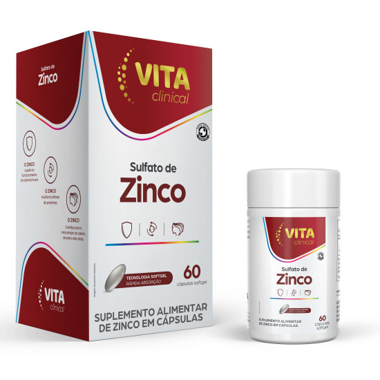 POLIVITAMINICO VITACLINICAL ZINCO 30MG COM 60 CAPSULAS