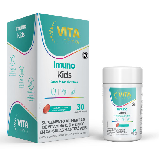 POLIVITAMINICO VITACLINICAL IMUNO KIDS COM 30 CAPSULAS