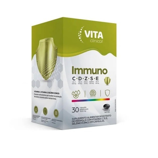 POLIVITAMINICO VITACLINICAL IMMUNO C D Z S E COM 30 CAPSULAS