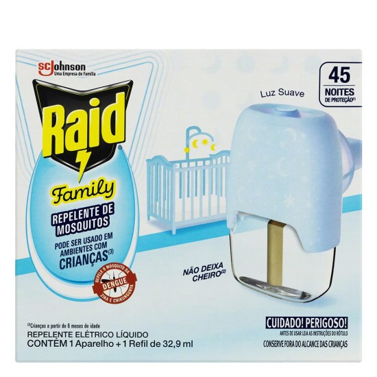 REPELENTE REFIL RAID FAMILY AP+REFIL 32,9ML