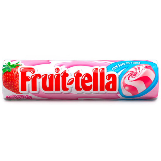 BALA FRUITTELLA MORANGO COM CREME DE LEITE 40G