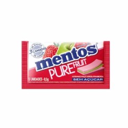 CHICLETE MENTOS PURE FRUIT C/ 5 UND