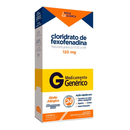 FEXOFENADINA 120MG COM 10 CAPSULAS NOVAQUIMICA