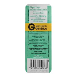 DIPIRONA SODICA 500MG ENV C/10 COMPRIMIDOS NOVAQUIMICA
