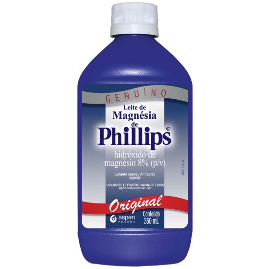 LEITE MAGNESIA PHILLIPS ORIGINAL C/350 ML