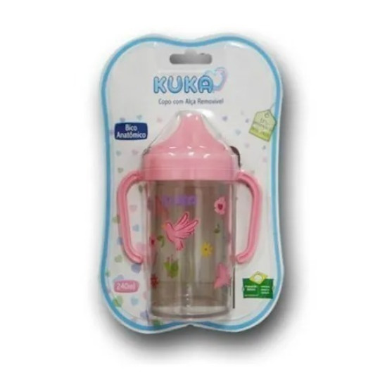 COPO KUKA COM ALCA REMOVIVEL 240ML ROSA REF 6067