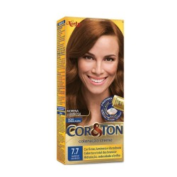 TINTURA PARA CABELO CORETON 7.7 MARROM DOURADO
