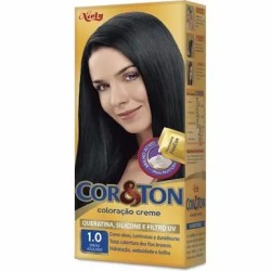 TINTURA PARA CABELO CORETON 1.0 PRETO AZULADO