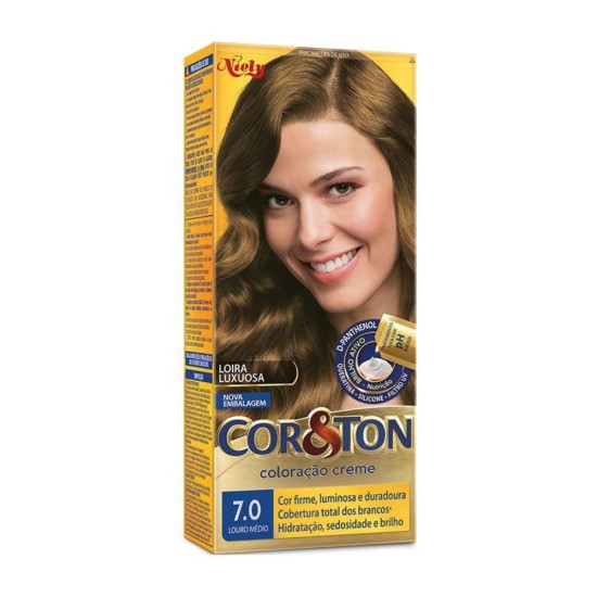 TINTURA PARA CABELO CORETON 7.0 LOURO MEDIO