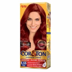 TINTURA PARA CABELO CORETON 6.66 LOURO ESCOVA VERM