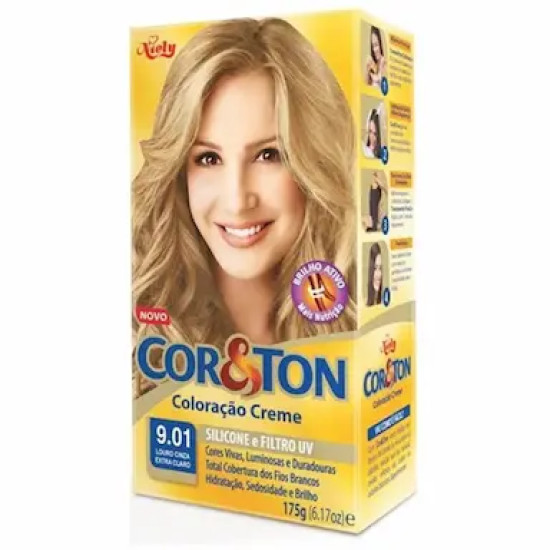 TINTURA DE CABELO CORETON 9.01 LOURO CINZA EXT CLAR