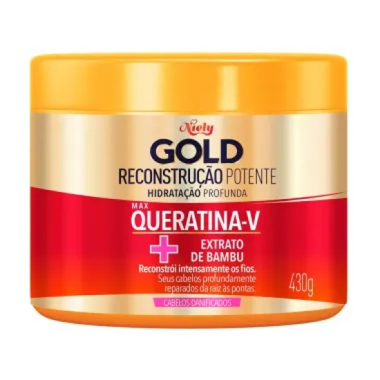 MASCARA CAPILAR NIELY GOLD QUERATINA REPARAÇAO 430G
