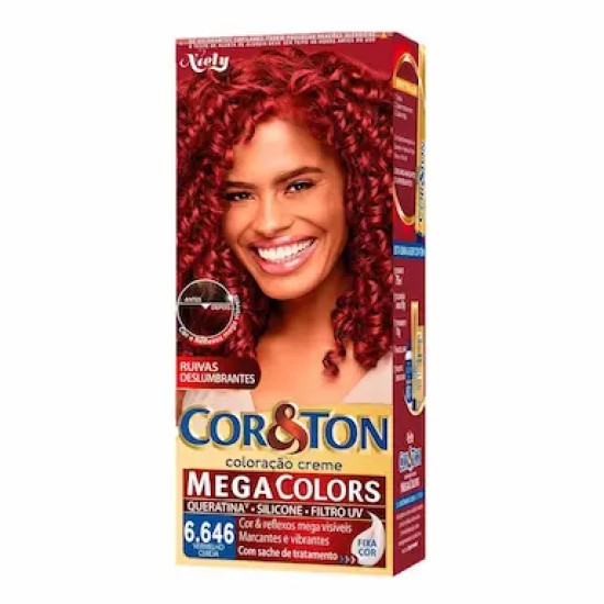 TINTURA PARA CABELO CORETON MEGACOLORS 6.646 VERMELHO CEREJA