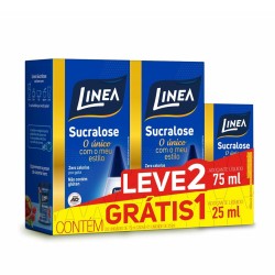 ADOÇANTE LINEA LIQUIDO C/2 UND 75ML GRATIS 1UND 25ML