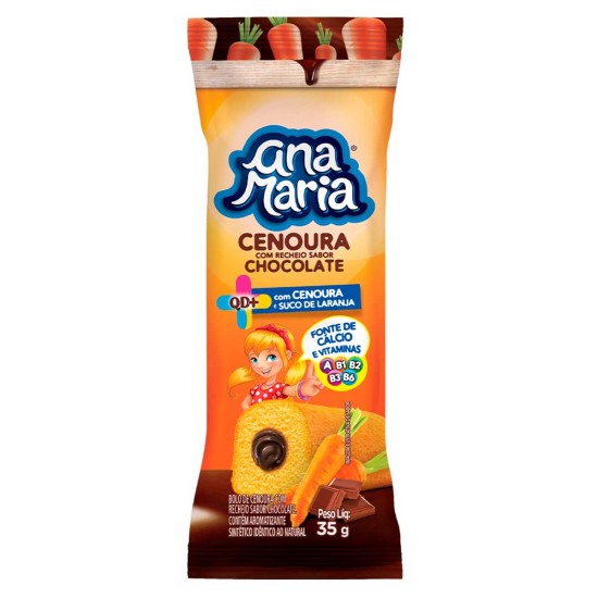 BOLINHO ANA MARIA QD+ CENOURA COM CHOCO C/35G