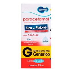 PARACETAMOL 200 MG GTS C/15 ML EMS GENERICA