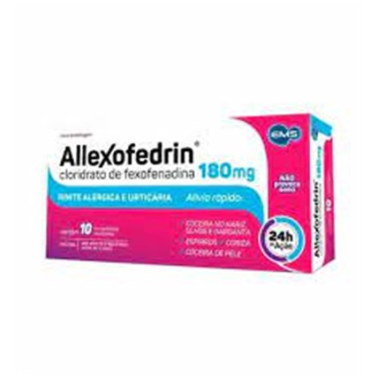 ALLEXOFEDRIN 180MG COM 10 CAPSULAS