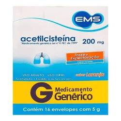 ACETILCISTEINA 200 MG C/16 ENV 5 GR EMS GENERICA