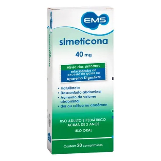 SIMETICONA 40MG COM 20 CAPSULAS EMS GENERICA