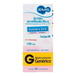 ACIDO ACETILSALICILICO 100MG C/30 COMPRIMIDOS EMS GENERICA
