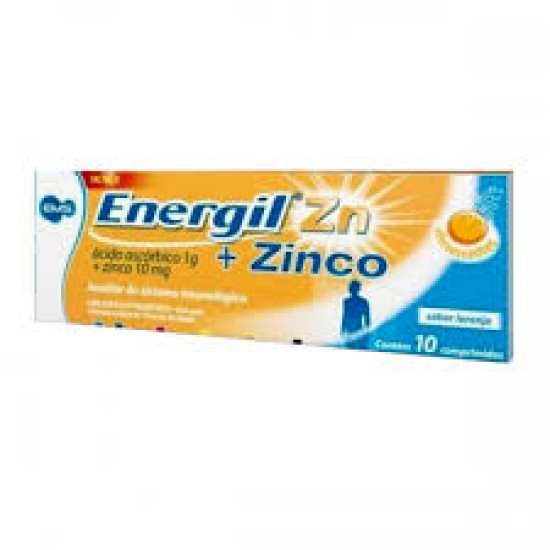 ENERGIL ZINCO 1G COM 10 CAPSULAS EFERVESCENTE