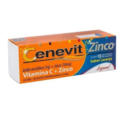 CENEVIT ZINCO LARANJA COM 10 CAPSULAS