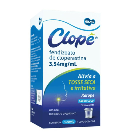 CLOPE 3,54MG/ML SABOR COCO COM 120ML