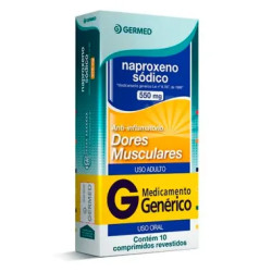 NAPROXENO 550MG COM 10 CAPSULAS GERMED
