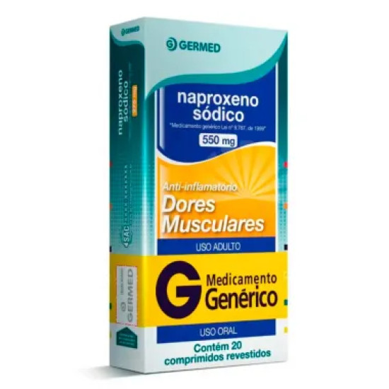 NAPROXENO 550MG COM 20 CAPSULAS GERMED