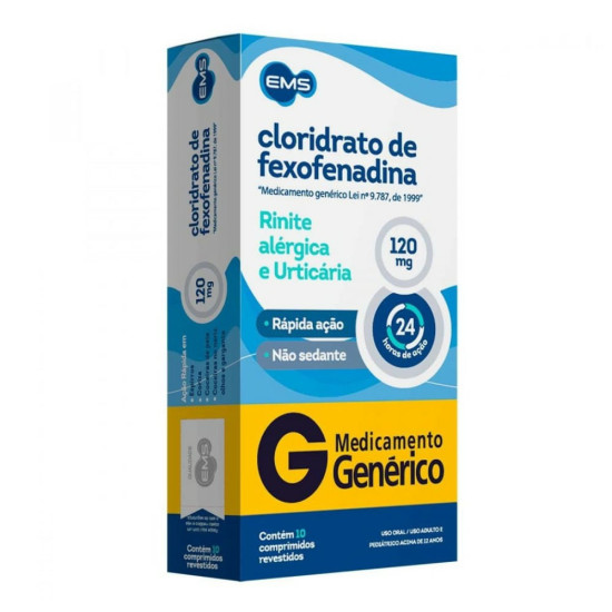 FEXOFENADINA 120MG GEN 10 CAPSULAS
