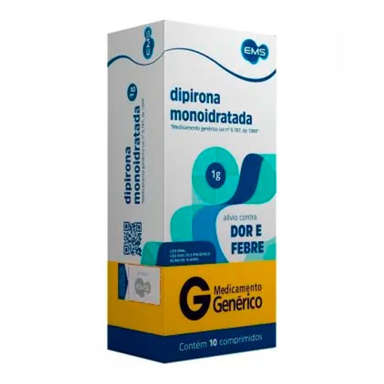 DIPIRONA SODICA 1GR C/10 COMPRIMIDOS EMS