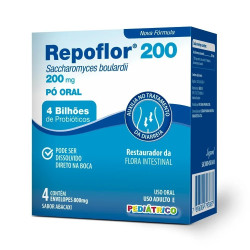 REPOFLOR SABOR ABACAXI 200MG COM 4 ENVELOPES