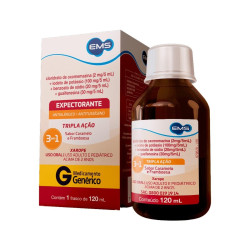 OXOMEMAZ+IOD POTASSICA+ BENZ+GUAIF XAROPE 120ML EMS GENERICA