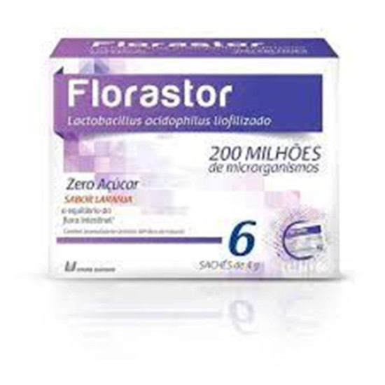 FLORASTOR 200MG COM 6 SCH COM 4 GR