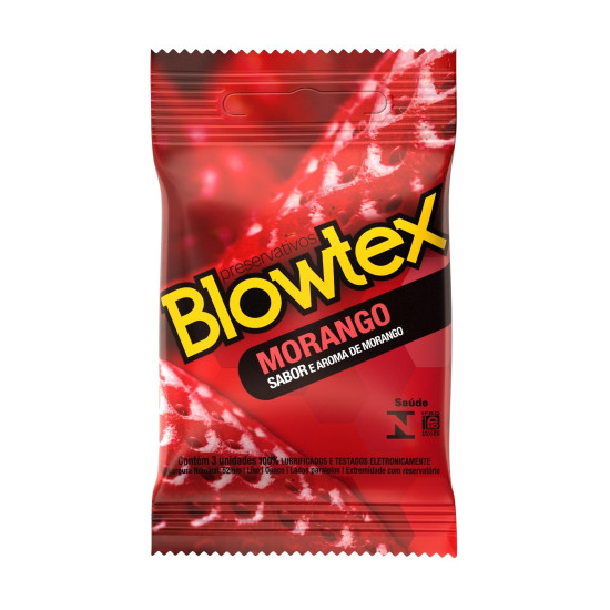 PRESERVATIVO BLOWTEX MORANGO COM 3UND