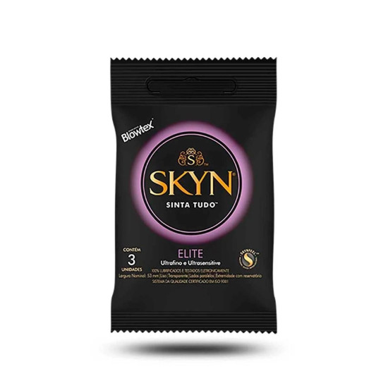 PRESERVATIVO BLOWTEX SKYN ELITE COM 3 UNIDADES