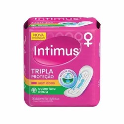 ABSORVENTE INTIMUS GEL NORMAL SECA S/ABAS C/8 UND