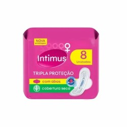 ABSORVENTE INTIMUS GEL NORMAL SECA C/ABAS C/8 UND