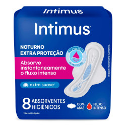 ABSORVENTE INTIMUS GEL NOT SUAVE COM ABAS 8 UND