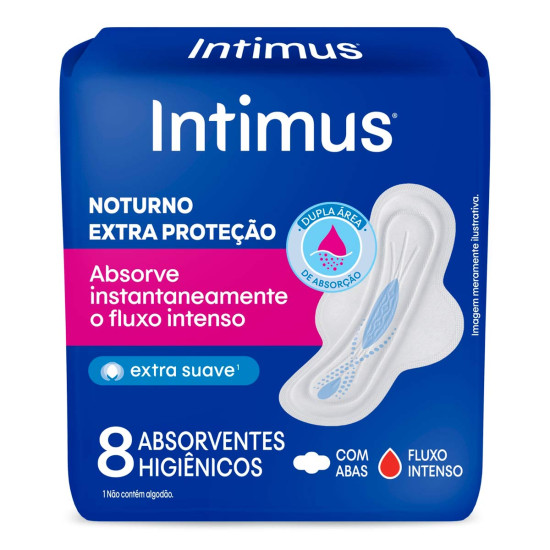 ABSORVENTE INTIMUS GEL NOT SUAVE COM ABAS 8 UND