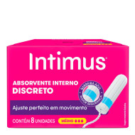 ABSORVENTE INTIMUS INTERNO MEDIO COM 8 UND