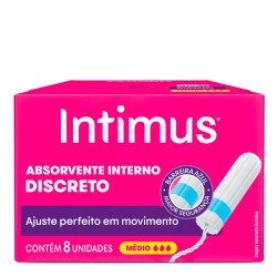 ABSORVENTE INTIMUS INTERNO MÉDIO C/8 UND