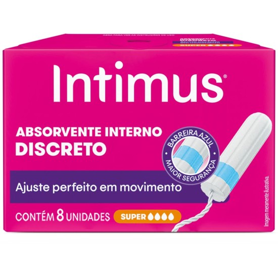 ABSORVENTE INTIMUS INTERNO SUPER C/8 UNID