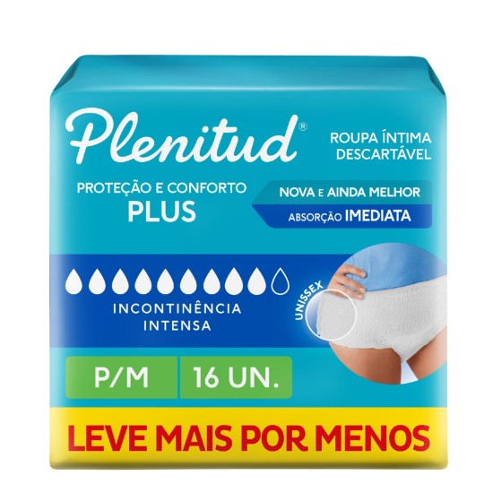 FRALDA GERIATRICA PLENITUD PLUS P/M C/16 UN