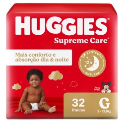 FRALDA HUGGIES SUPREME CARE MEGA G C/32UND